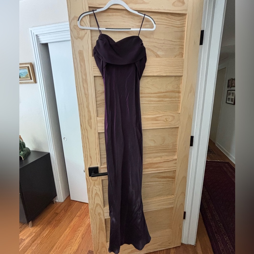 Betsy & Adam Deep Purple Maxi Dress